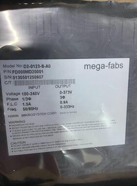 议价上银Mega-fabs伺服驱动器D2-0123-S-A0配套线