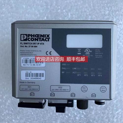 询价 菲尼克斯交换机 FL SWITCH IRT IP 4TX 订 2700694
