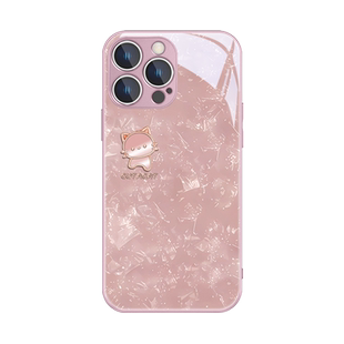 猫咪苹果15手机壳16镜头全包iPhone17air新款13玻璃14Promax高级感12mini简约时尚11网红xs女款xr防摔8plus套