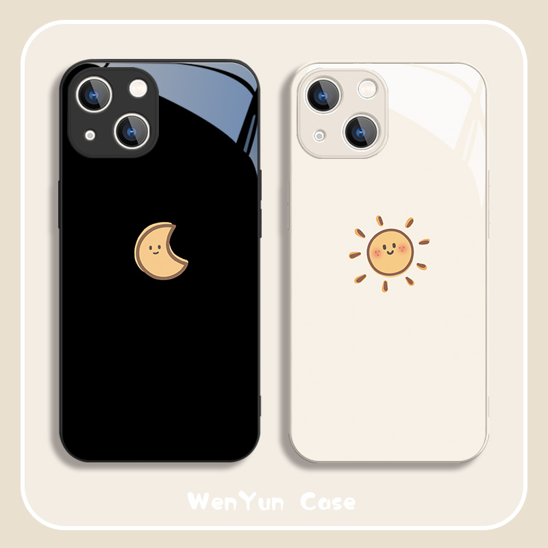 适用苹果14Pro液态玻璃创意硬壳