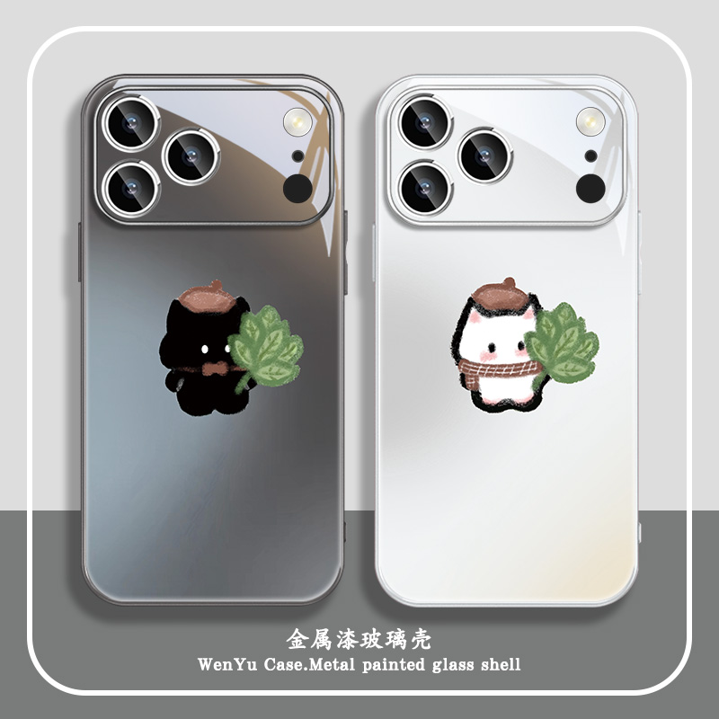 可爱小猫适用苹果手机壳情侣卡通