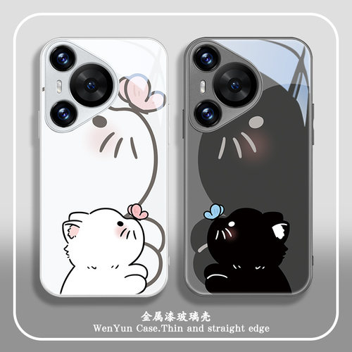 卡通适用华为系列手机壳玻璃