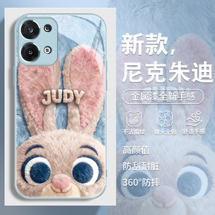 疯狂动物城适用oppo手机壳reno15毛绒findx9新款 reno14朱迪13尼克k12情侣findx8狐狸x7兔子警官x5秋冬x6pro套