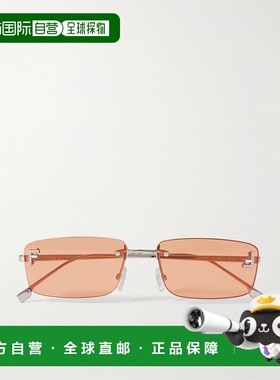 1h可退 潮奢 Fendi 芬迪 女士 First 矩形框水晶装饰镀银太阳眼镜