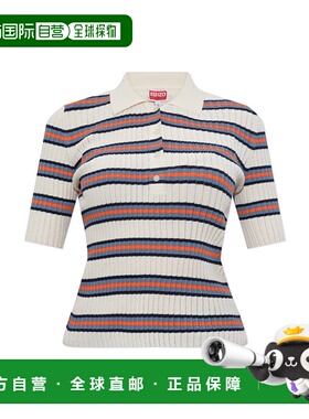 KENZO 女士POLO衫 FF62TO6003CD02 AW2025 花色 Top with striped