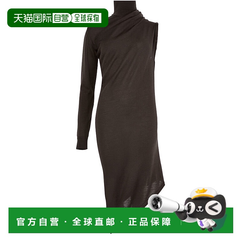 1h可退 潮奢 Courreges 女士 单肩羊毛中长连衣裙