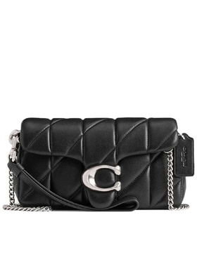 COACH 女士斜挎包 CP018LHBLK SS2024 黑色 翻盖单肩包蔻驰手提包