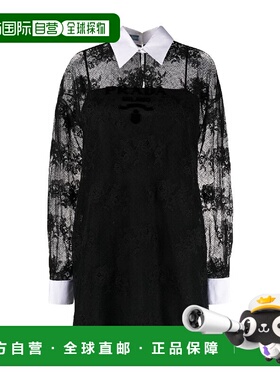 PRADA 女士半身裙 12BZP3I67RF0967 SS2023 黑色 衬衫领长袖连衣