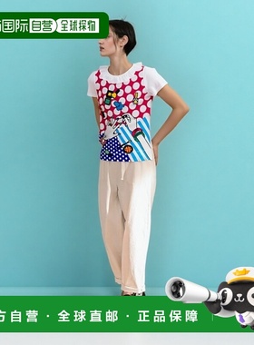 1h可退 MOSCHINO 女士衬衫 W4E8801E1257A00 SS2022 白色 图案印T