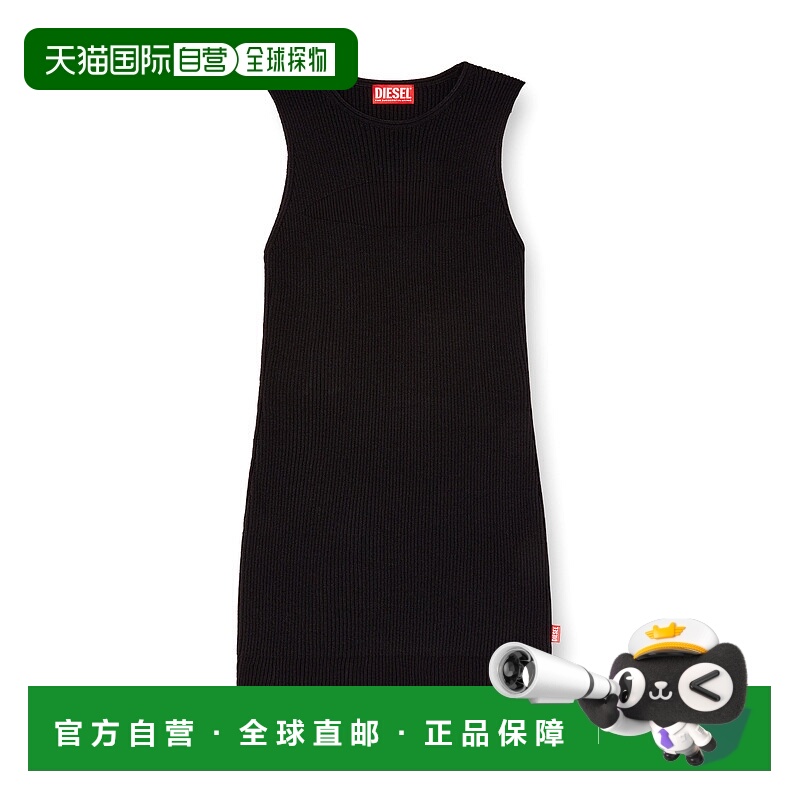 1h可退 DIESEL 女士连衣裙 A176880CPAS9XX SS2025 黑色 圆领无袖