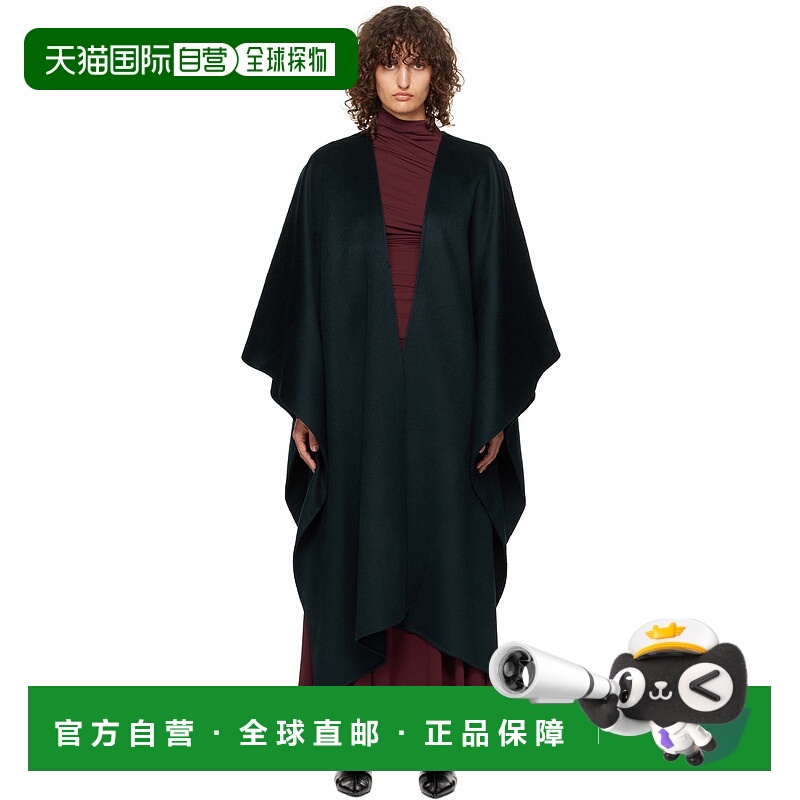 1h可退 潮奢 TOVE 女士 海军蓝 Delta Poncho 大衣 TVC041TEA羊绒