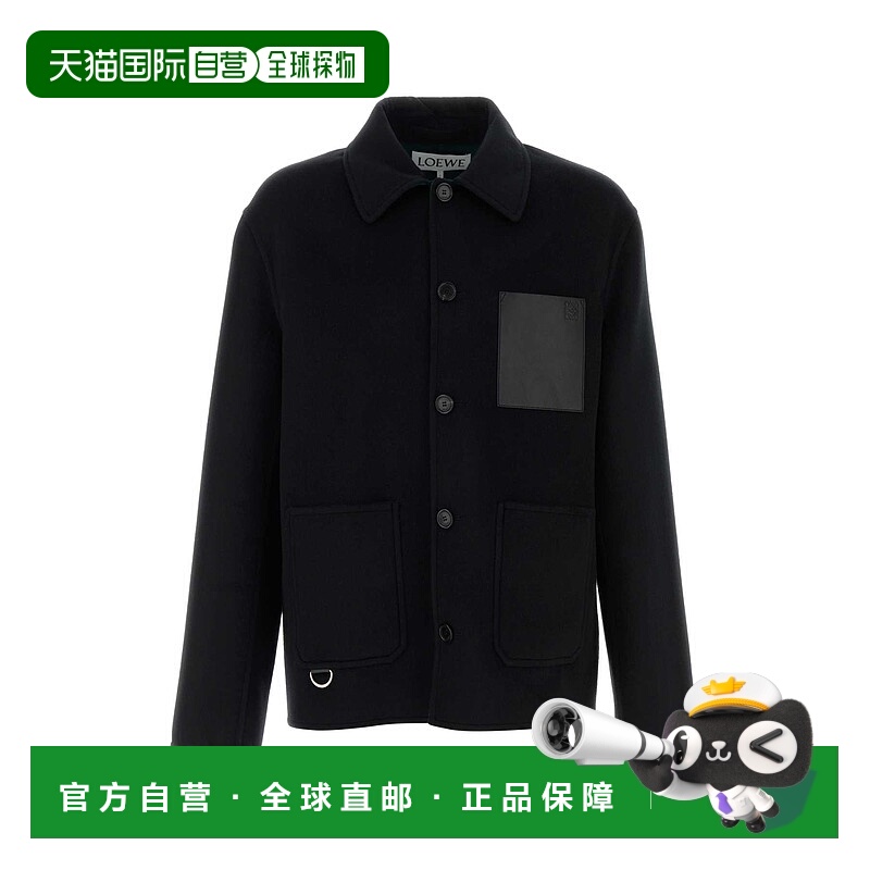 1h可退 LOEWE 男士夹克 H526Y02WC8BLACKGREEN AW2025 黑色羊绒
