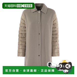 白色 HERNO AW2024 GC00057DR334151985 拼接羽绒大衣 女士外套