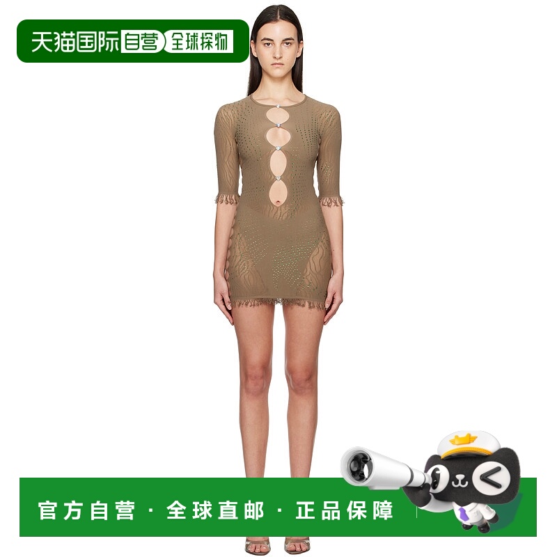 1h可退 潮奢 Poster Girl 女士 灰褐色 Miranda Hotfix 连衣裙 CO