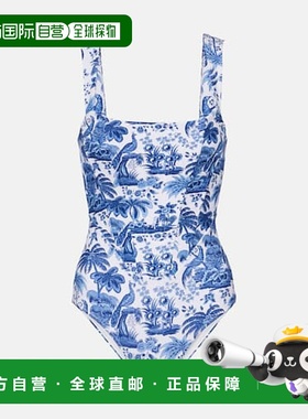 1h可退 潮奢 Staud 女士 Adelaide 印花束腰泳衣