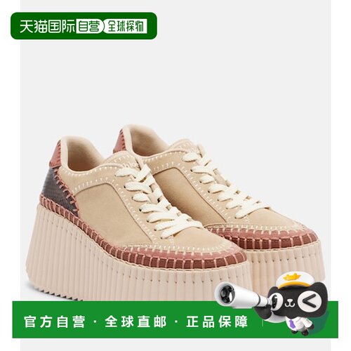Chloe 蔻依 女士 Nama 绒面革防水台运动鞋
