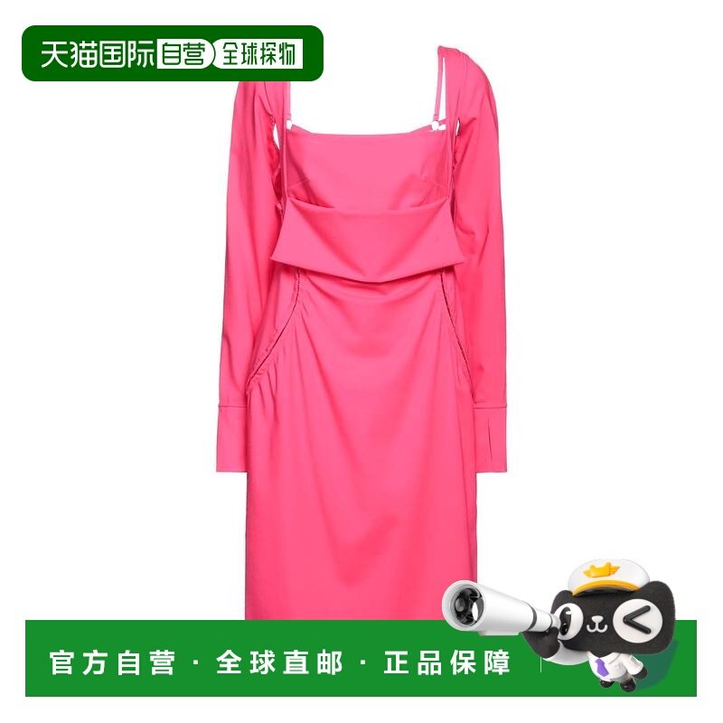 1h可退 潮奢 Jacquemus 女士 中长连衣裙 pink粉色 舒适时尚,女装/女士精品,连衣裙,淘宝优惠券,粉丝福利购,淘宝优惠卷