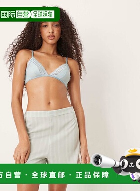 1h可退 潮奢 Calvin Klein 卡尔文 克莱恩 女士 绿色条纹短睡裤(s