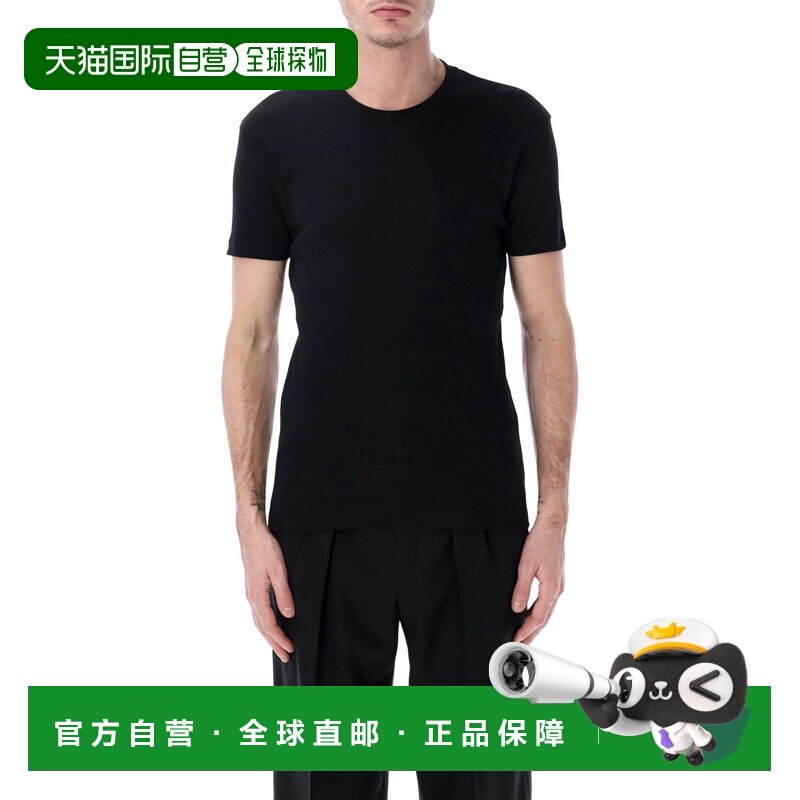 TOM FORD 男士T恤 JCS032JMC111NAA SS2026 黑色 短袖罗纹T恤图片