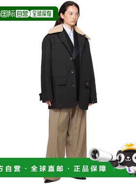 1h可退 潮奢 Wales Bonner 女士 黑色 March 大衣 MA24CO03NY01