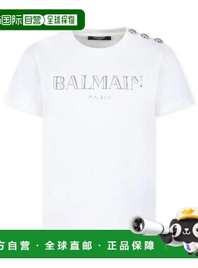 BALMAIN 男童T恤 BV8Q21Z0116102AG AW2024 白色 T-SHIRT TOP
