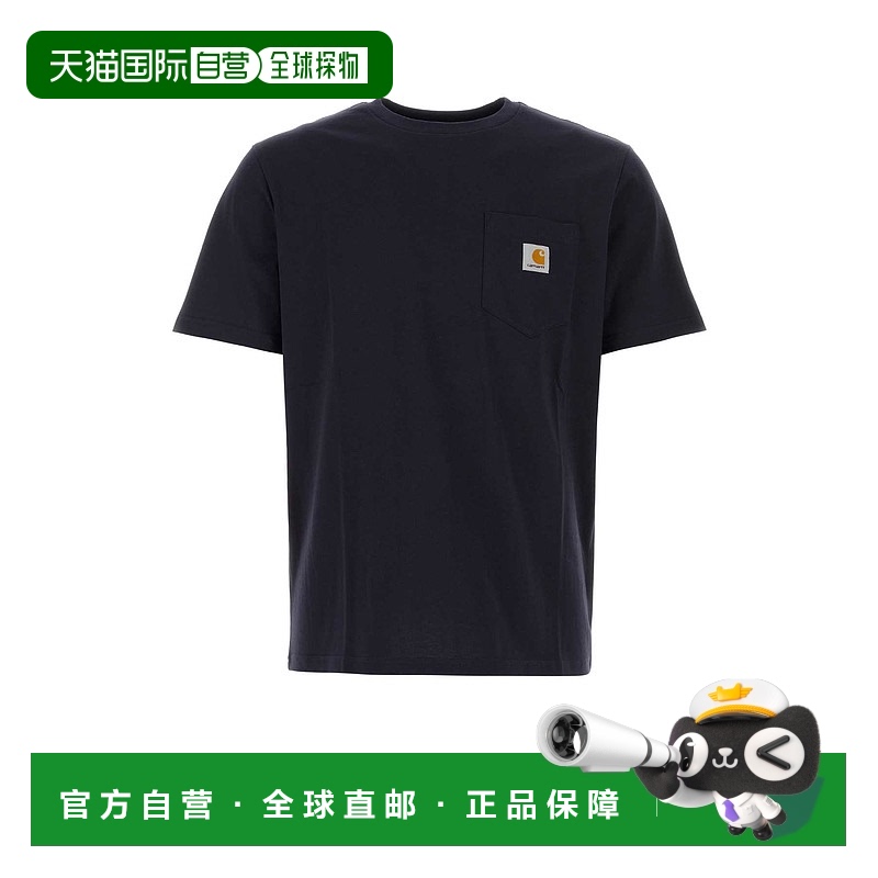 1h可退 潮奢 CARHARTT WIP 男士 S/S 深蓝棉质口袋T恤 I0304341CX