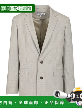 LOEWE 男士夹克 H526Y03WC31120 AW2025 灰色西装外套 长袖男装
