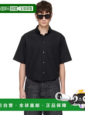 1h可退 潮奢 Maison Margiela 马丁 马吉拉 男士 黑色短袖衬衫 S5