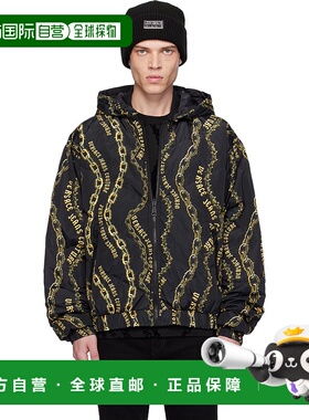 1h可退 潮奢 Versace Jeans 范思哲 男士 黑色 Chain Couture 双