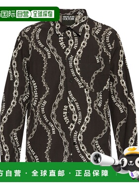 1h可退 潮奢 versace 范思哲 男士 CLOTHING 黑色棉质衬衫 77GAL2