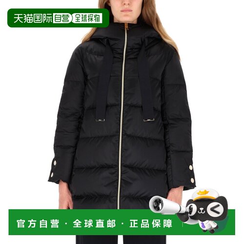 HERNO 女士羽绒服 PI1304D12170Z9300 CO 黑色 A-shape puffer ja