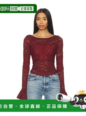 1h可退 潮奢 Free People 自由人 女士 蕾丝分层长袖上衣 OB22915