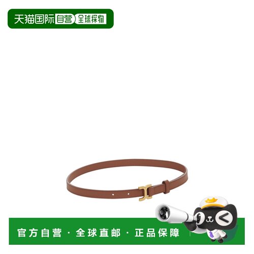 CHLOÉ 女士腰带 C24SC050MAR25M SS2026 棕色 粒面小牛皮腰带