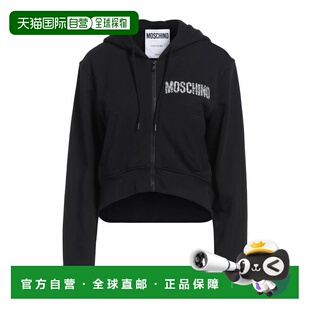 莫斯奇诺 Moschino 女士 连帽卫衣 舒适时 1h可退 black黑色 潮奢