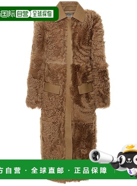 1h可退 潮奢 TOT&Ecirc;ME 女士 剪羊毛山羊皮长款大衣皮草
