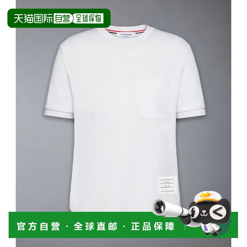 THOM BROWNE 女士T恤 FJS223AJ0055100 SS2026 白色短袖
