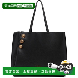 巴尔曼 女士 黑色 1h可退 托特包 Balmain Embleme DN1FE836 潮奢