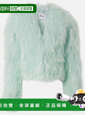 1h可退 潮奢 Self-Portrait 女士 毛羊皮夹克 green绿色 舒适时尚