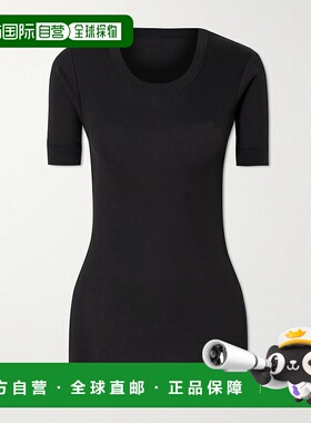 1h可退 潮奢 calvin klein 女士 Aubriella 罗纹弹力有机棉针织T