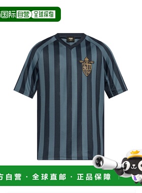 FENDI 男士T恤 FAF747AU8TF1PMG SS2025 蓝色 T-SHIRT