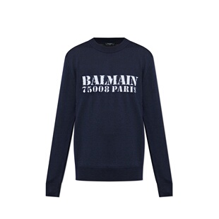 AW2025 香港直邮BALMAIN FH1KD000KI84SAJ 卫衣 蓝色 男士