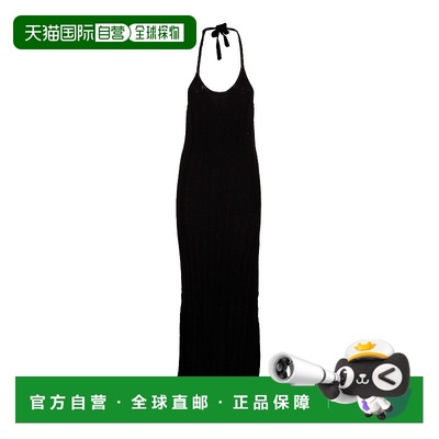 GANNI 女士大衣 K1754099 AW2022 黑色 Knitted dress with laces