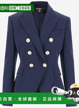 BALMAIN 女士夹克 DF0SG008VB006BO AW2024 蓝色