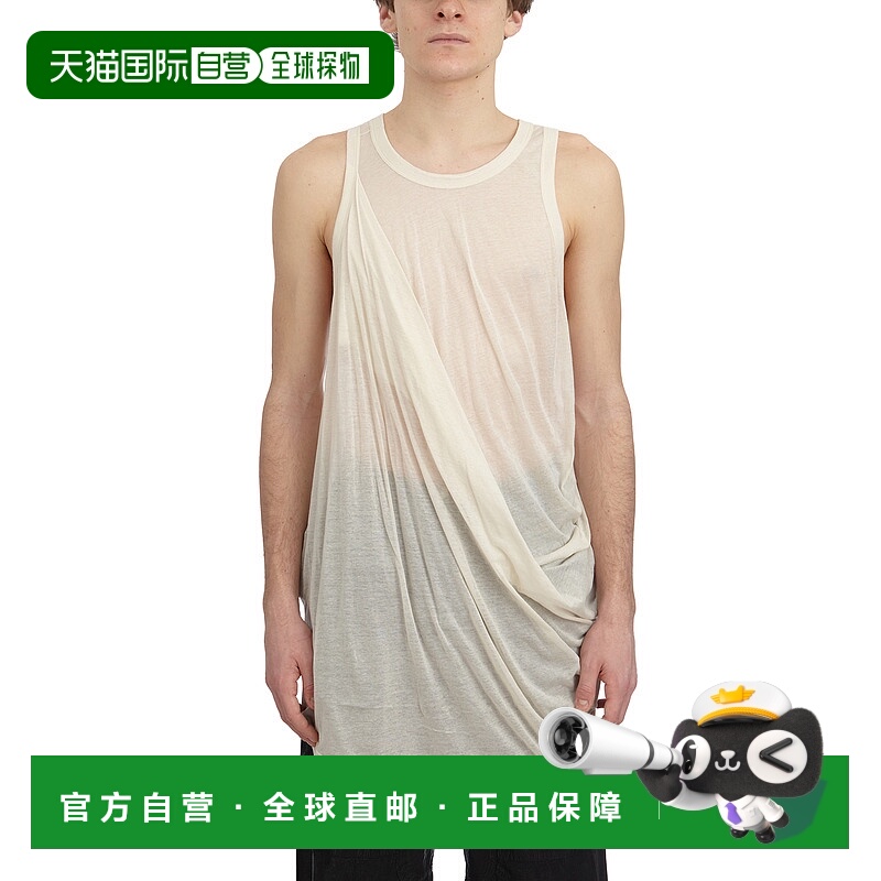 1h可退 RICK OWENS 男士T恤 LRR01E5152UC41 SS2025 白色