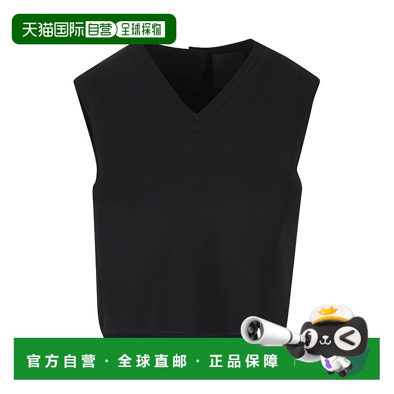 1h可退 GIVENCHY 女士西服 BW90TL4ZPG001 SS2025 黑色 V领针织背