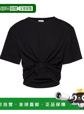 1h可退 潮奢 magda butrym 女士 打结T恤 182425BLACK