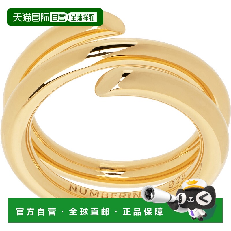 1h可退 潮奢 #Numbering 女士 金色 #8402 戒指 8402纯银