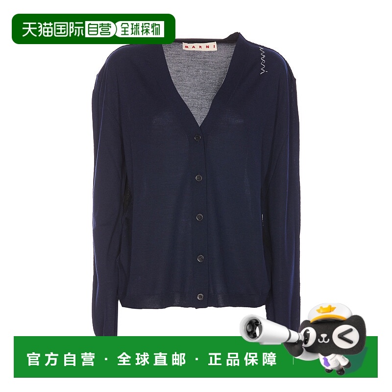 1h可退 MARNI 女士针织衫 CDMD0390Q0UFZ628HAB61 CO 深蓝色羊毛