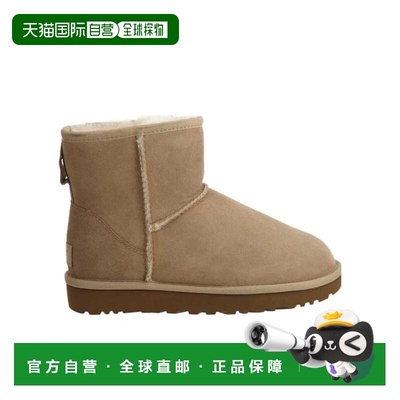 UGG 女士高跟鞋 1016222WSAN AW2024 棕色 徽标圆头靴子