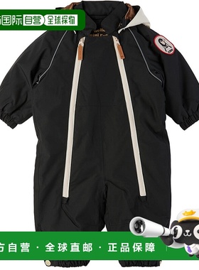 1h可退 潮奢 Mini Rodini 女童 黑色 Alaska Panda 婴儿连体外套